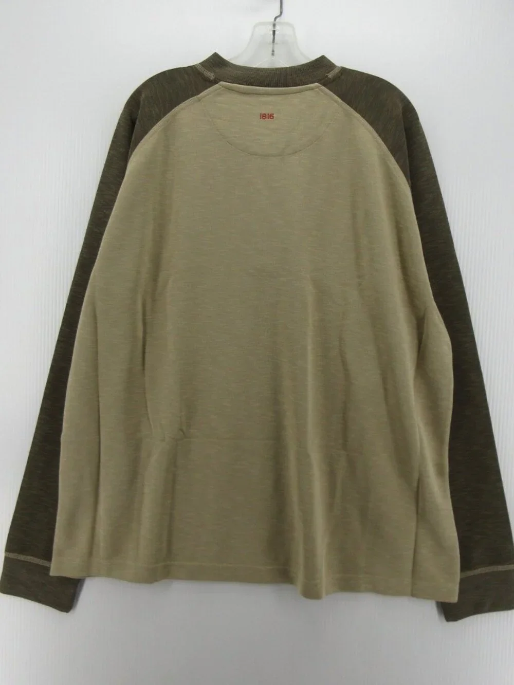 Remington Shirt XXL Green Henley Pullover Colorblock Raglan Knit NEW